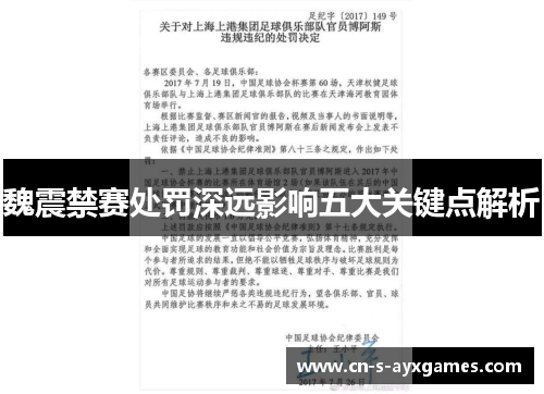魏震禁赛处罚深远影响五大关键点解析
